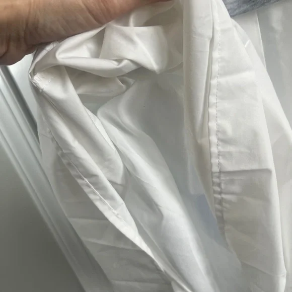 UNBRANDED Gray Cropped Sweatshirt White Skirt Layered Dress Size Medium - Picture 6 of 7